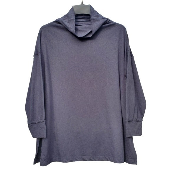 Navy Blue American Eagle Cowl Neck Top - Picture 3 of 15